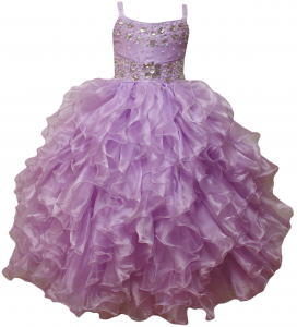 GIRLS RUFFLE DRESSES (LILAC) 0515740